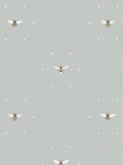 Sophie Allport Pale Slate Grey Bee Made To Measure Roller Blind - Image 3 of 4