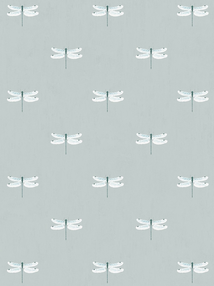 Sophie Allport Grey Blue Dragonfly Made To Measure Roller Blind - Image 3 of 3
