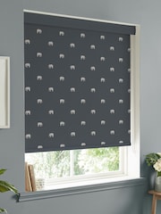 Sophie Allport Deep Navy Blue Elephant Made To Measure Roller Blind - Image 2 of 4