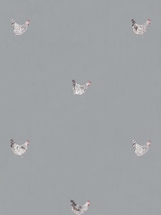Sophie Allport Pale Sage Blue Chicken Made To Measure Roller Blind - Image 3 of 4