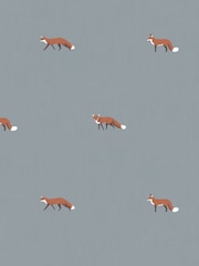 Sophie Allport Teal Blue Foxes Made To Measure Roller Blind - Image 3 of 4