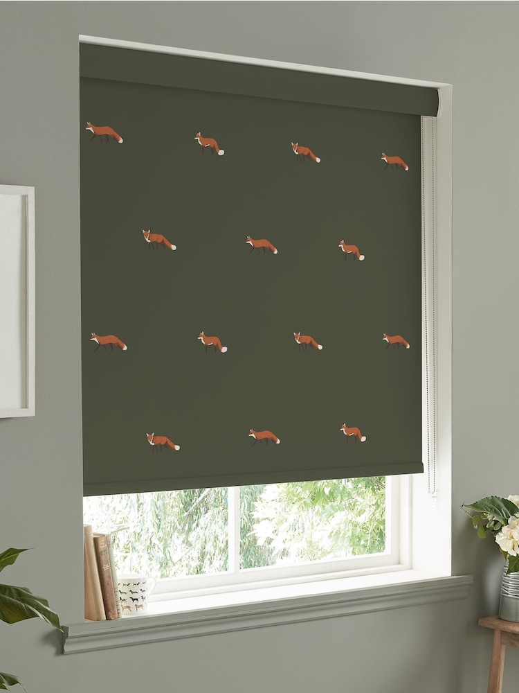 Sophie Allport Forest Green Foxes Made To Measure Roller Blind - Image 2 of 4