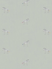 Sophie Allport Soft Grey Blue Zebra Made To Measure Roller Blind - Image 3 of 4