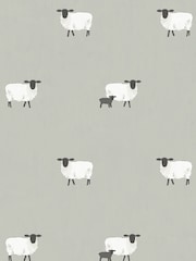 Sophie Allport Pebble Grey Sheep Made To Measure Roller Blind - Image 3 of 4