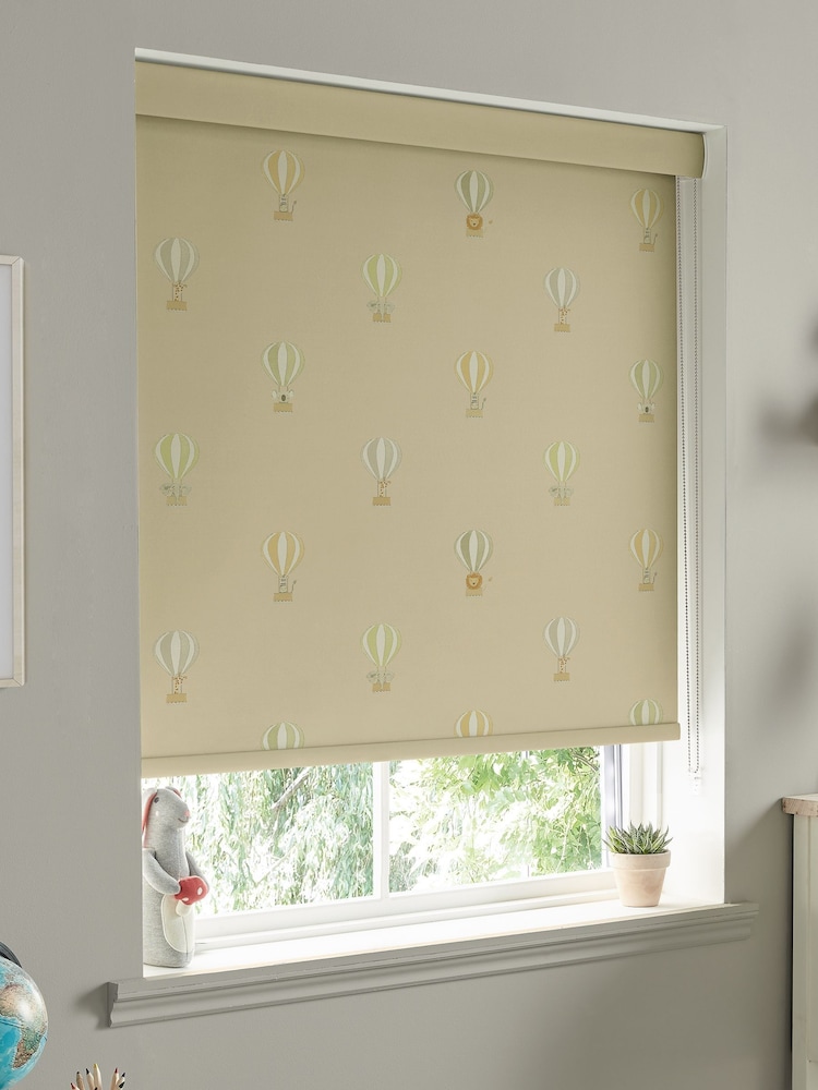 Sophie Allport Pale Rust Gold Kids Bears and Balloons Made To Measure Roller Blind - Image 2 of 4