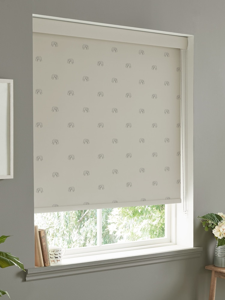 Sophie Allport Linen Natural Elephant Made To Measure Roller Blind - Image 2 of 4
