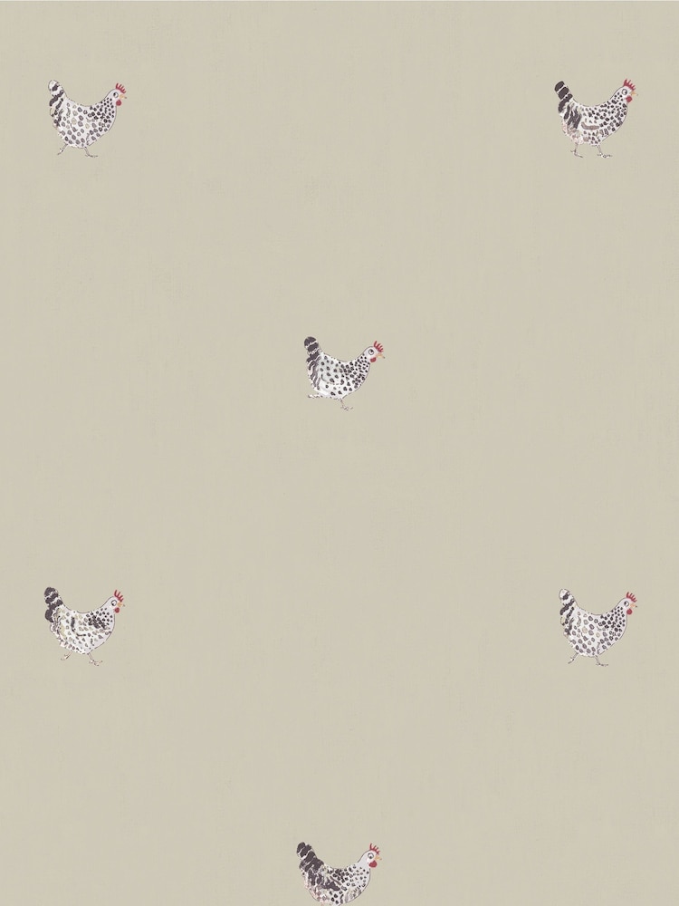 Sophie Allport Soft Linen Natural Chicken Made To Measure Roller Blind - Image 2 of 4