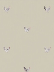 Sophie Allport Soft Linen Natural Chicken Made To Measure Roller Blind - Image 3 of 4