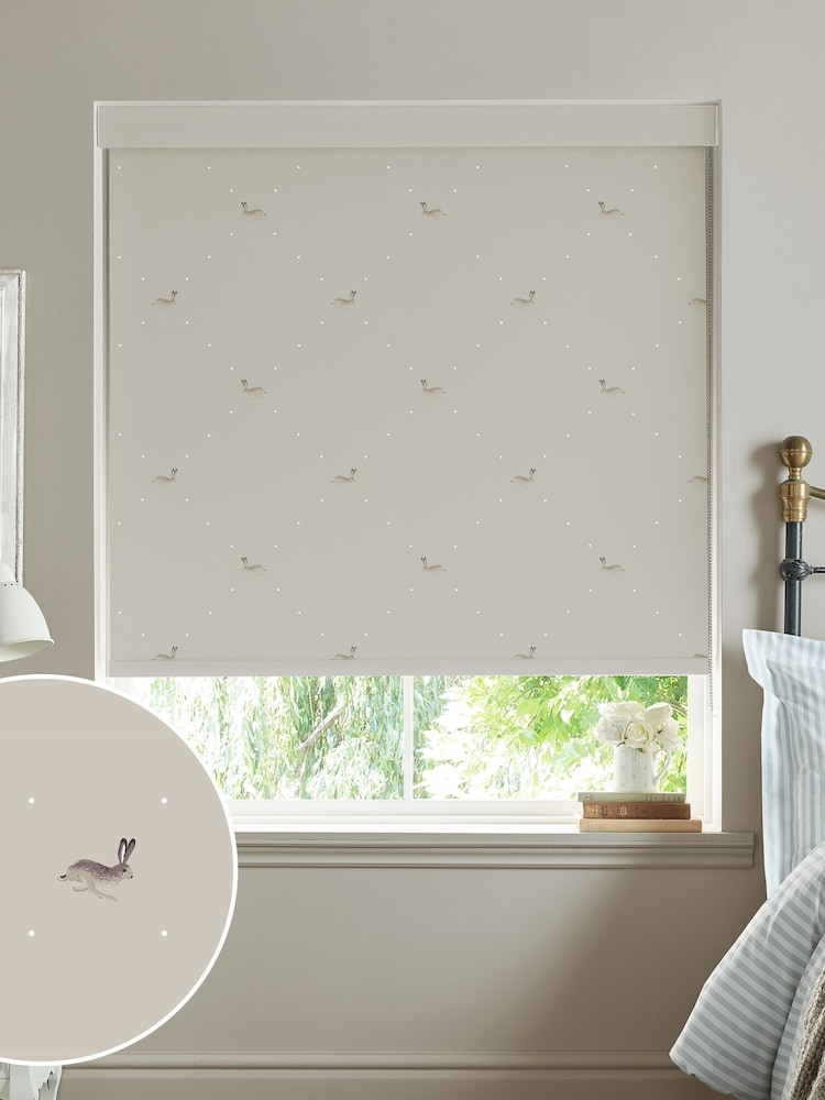 Sophie Allport Linen Natural Hare Made To Measure Roller Blind - Image 1 of 4