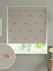 Sophie Allport Soft Linen Natural Foxes Made To Measure Roller Blind - Image 1 of 4