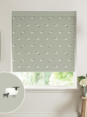 Sophie Allport Sage Green Sheep Made To Measure Roller Blind - Image 1 of 4