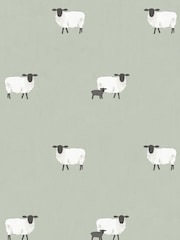 Sophie Allport Sage Green Sheep Made To Measure Roller Blind - Image 3 of 4