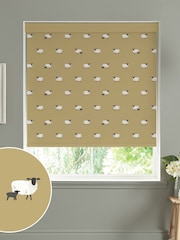 Sophie Allport Ochre Yellow Sheep Made To Measure Roller Blind - Image 1 of 4
