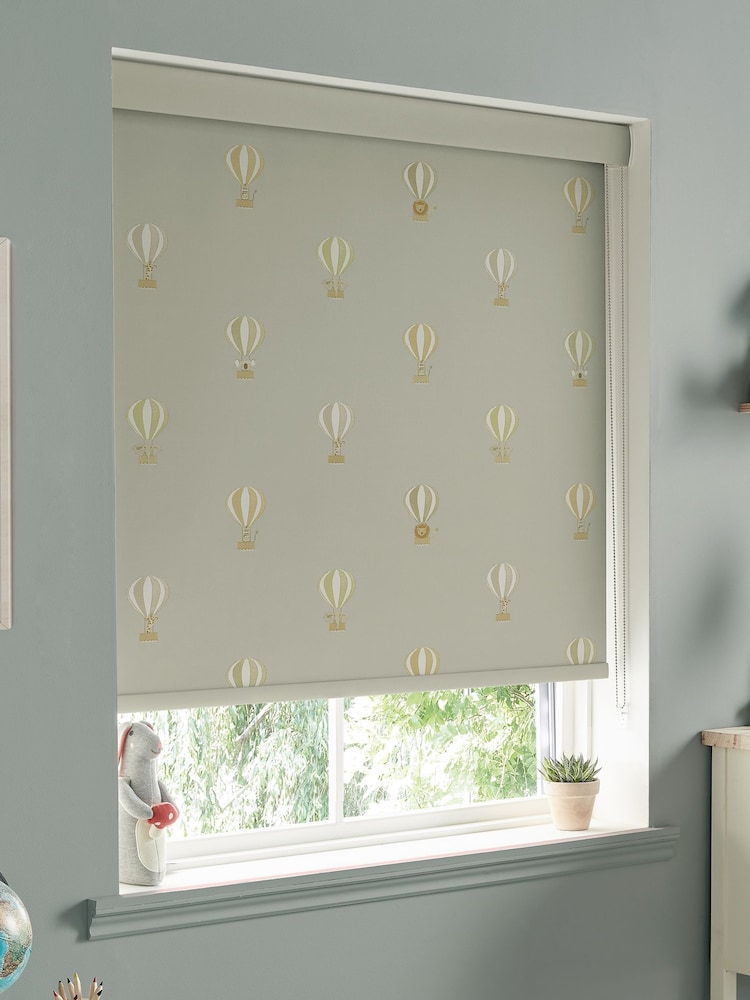 Sophie Allport Mint Grey Kids Bears and Balloons Made To Measure Roller Blind - Image 2 of 4