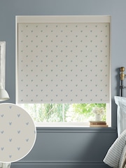 Sophie Allport Natural/Duck Egg Blue Hearts Made To Measure Roller Blind - Image 1 of 4