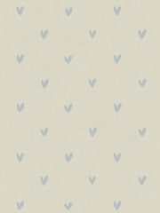 Sophie Allport Natural/Duck Egg Blue Hearts Made To Measure Roller Blind - Image 3 of 4