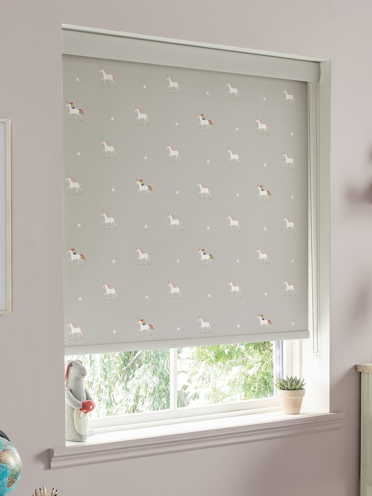 Sophie Allport Linen Natural Kids Unicorn Made To Measure Roller Blind - Image 1 of 4