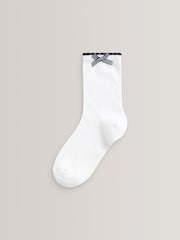 Navy 5 Pack Cotton Rich Gingham Ankle School Socks - Image 3 of 6