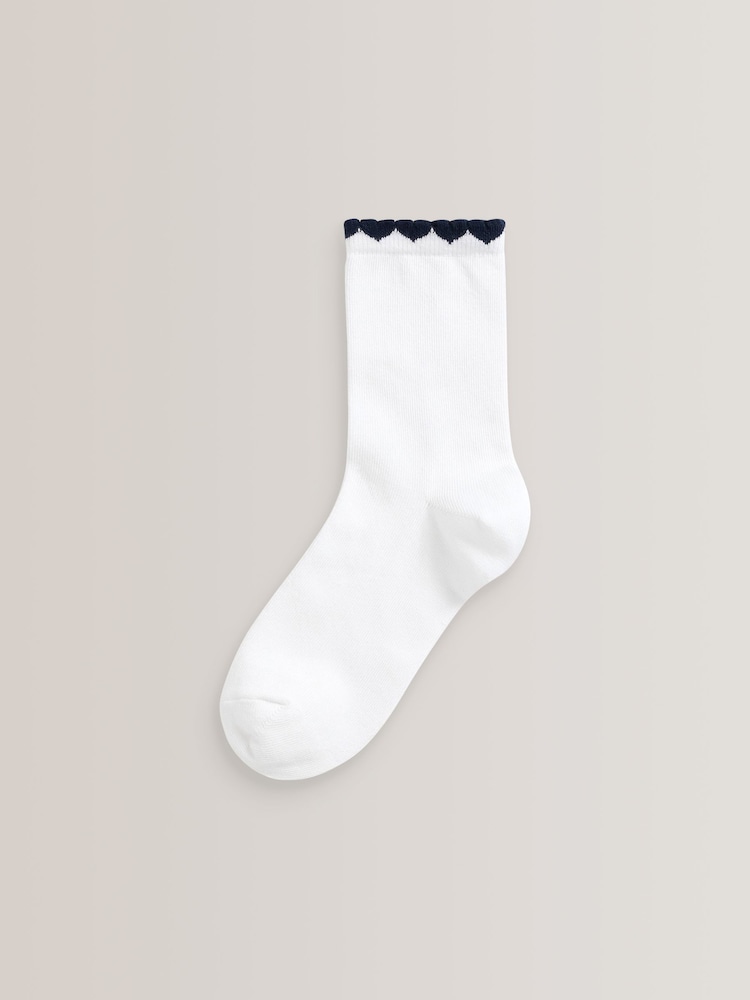 marine - 5 Chaussettes d’école de vichy en coton Lot - Image 5 of 6