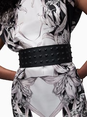 AllSaints Black Stud Lara Waist Belt - Image 2 of 5