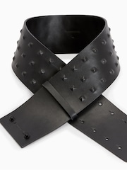 AllSaints Black Stud Lara Waist Belt - Image 4 of 5