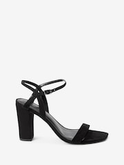 Black Forever Comfort® Block Simple Sandals - Image 1 of 5