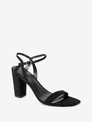 Black Forever Comfort® Block Simple Sandals - Image 2 of 5