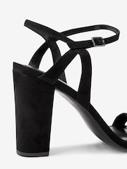 Black Forever Comfort® Block Simple Sandals - Image 4 of 5