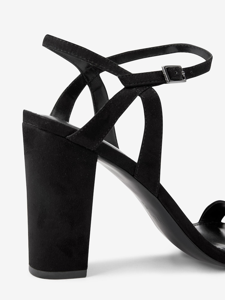 Black Forever Comfort® Block Simple Sandals - Image 4 of 5