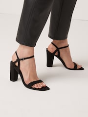 Black Forever Comfort® Block Simple Sandals - Image 5 of 5