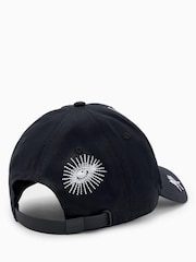 AllSaints Black Ventra Embroidered 100% Cotton Cap - Image 2 of 4