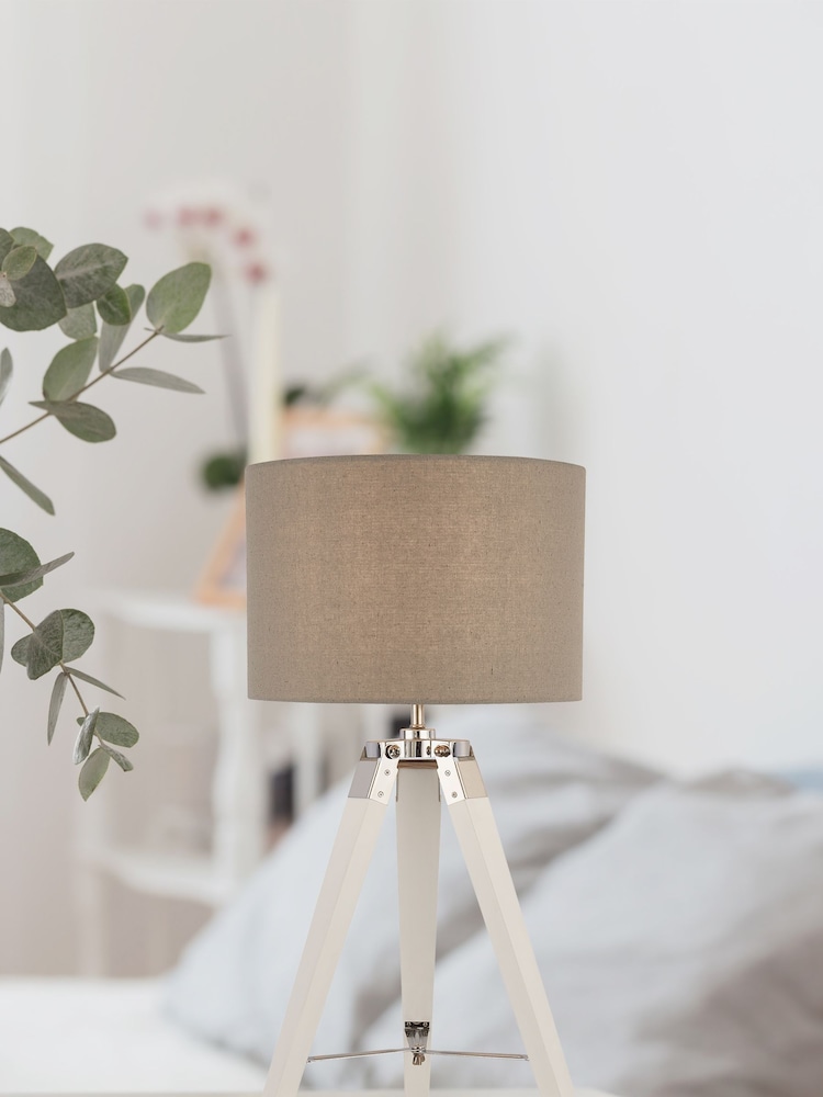 Searchlight White/Grey Marquis Table Lamp - Image 1 of 3