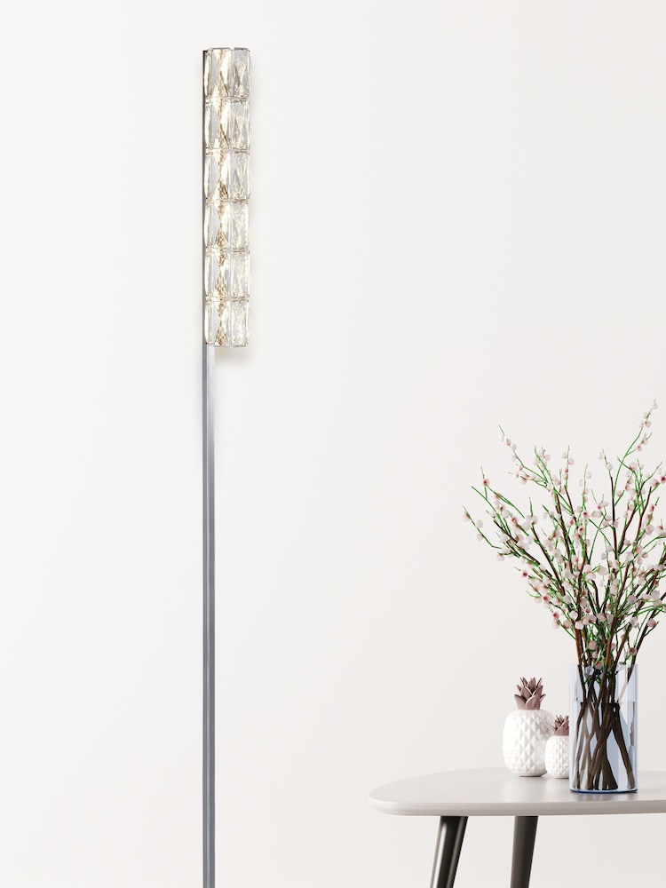 Searchlight Chrome Sava LED Floor Light - Image 1 of 3