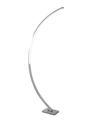Searchlight Satin Silver Kieve LED Curved Floor Lamp - Image 2 of 3