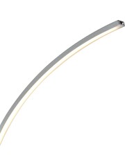 Searchlight Satin Silver Kieve LED Curved Floor Lamp - Image 3 of 3