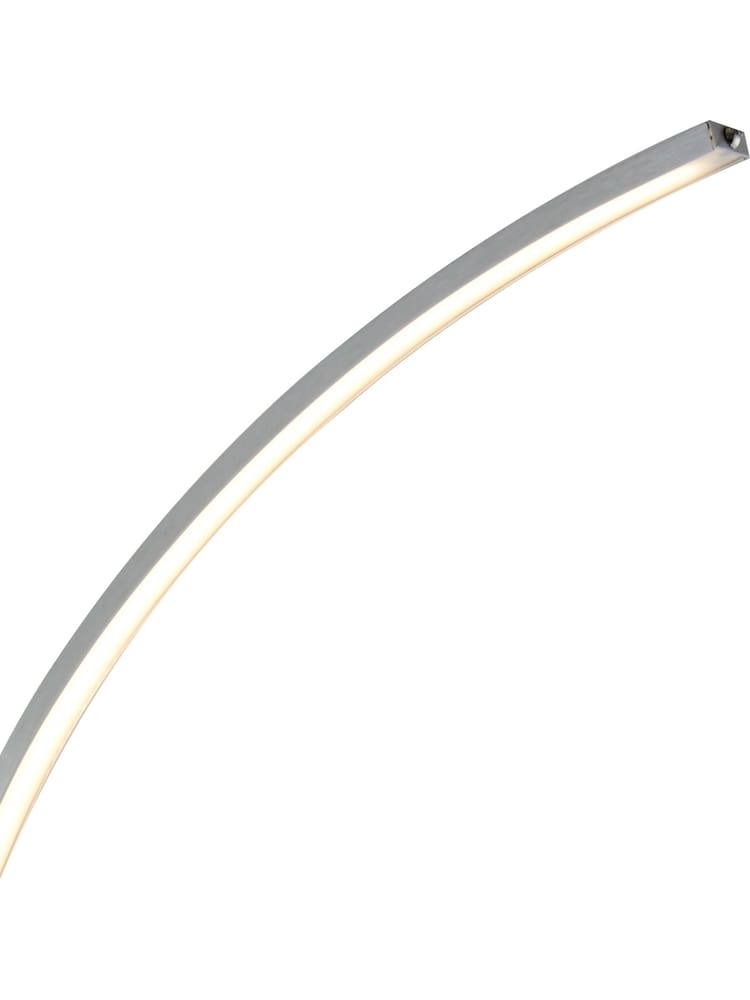 Searchlight Satin Silver Kieve LED Curved Floor Lamp - Image 3 of 3
