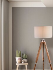 Searchlight Light Wood & Cream Marquis Floor Lamp - Image 1 of 3