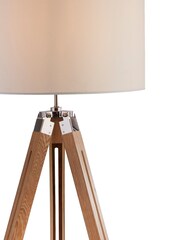 Searchlight Light Wood & Cream Marquis Floor Lamp - Image 3 of 3