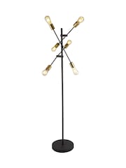 Searchlight Ingles Black 6 Light Floor Lamp - Image 2 of 3