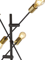 Searchlight Ingles Black 6 Light Floor Lamp - Image 3 of 3