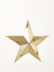 Oliver Bonas Gold Hammered Metal Star - Image 1 of 4
