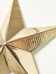 Oliver Bonas Gold Hammered Metal Star - Image 3 of 4