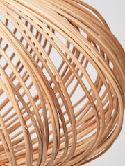 Oliver Bonas Natural Espiral Rattan Pendant Shade - Image 5 of 6