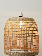 Oliver Bonas Natural Seagrass Pendant Shade - Image 2 of 5