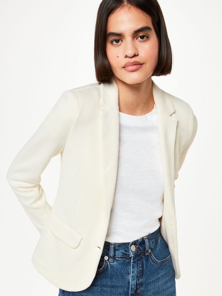 Weiß - Whistles Slim Fit Jacke aus Jersey - Bild 1 von 5 Weiß - Whistles Slim Fit Jacke aus Jersey - Bild 1 von 5