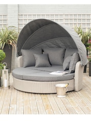 Pacific Grey Outdoor Bermuda Garden Day Bed - Image 1 of 9