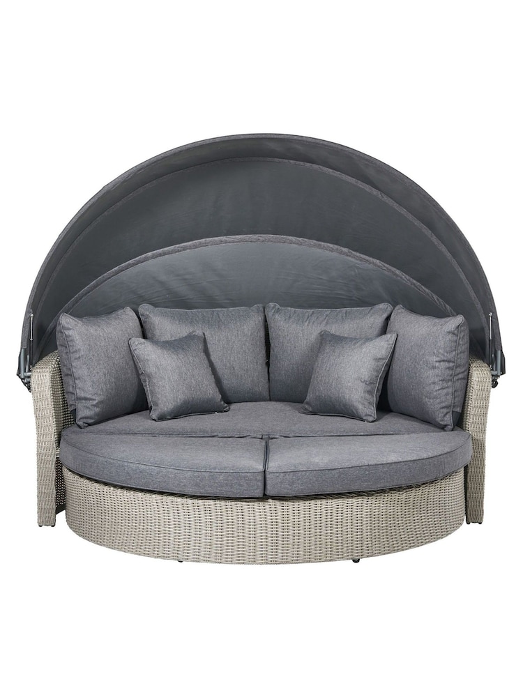 Pacific Grey Outdoor Bermuda Garden Day Bed - Image 2 of 9