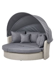 Pacific Grey Outdoor Bermuda Garden Day Bed - Image 3 of 9