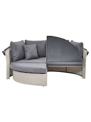 Pacific Grey Outdoor Bermuda Garden Day Bed - Image 6 of 9
