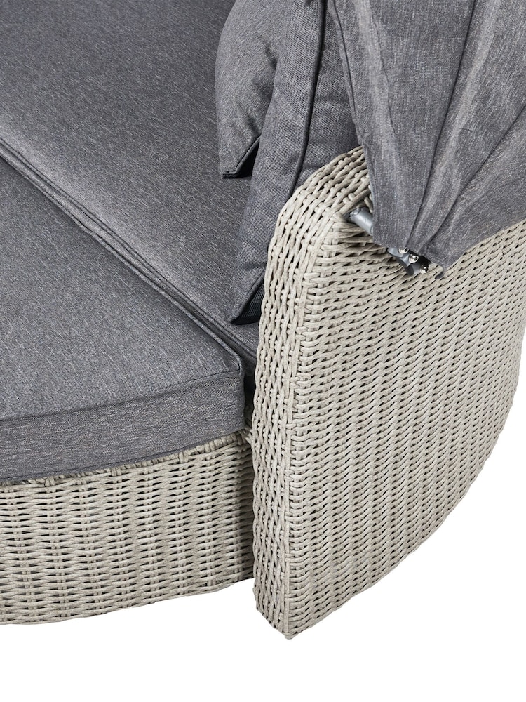 Pacific Grey Outdoor Bermuda Garden Day Bed - Image 9 of 9